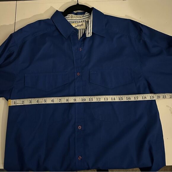 Diane Von Furstenberg Designer Blue Button Up Top Size Medium - Picture 5 of 7